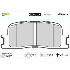 Achetez des Plaquette de frein de chez VALEO en ligne pour Wish MPV (_E1_) à prix modérés