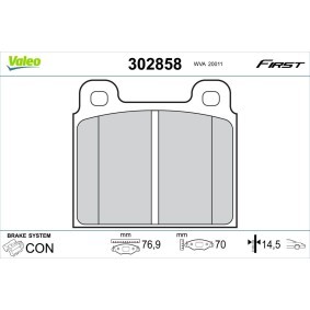 Comprar Juego de pastillas de freno de VALEO 302858 a bajo precio de 20,22 €