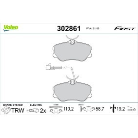 Bremsbeläge 302861 von VALEO günstig für 43,56 € online kaufen