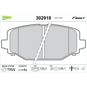 Bremsbeläge 302918 von VALEO günstig für 33,96 € online kaufen