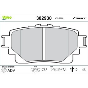 Compre Pastilhas de travão da VALEO 302930 a um preço baixo por 30,43 €