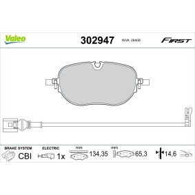 Acquista Kit pastiglie freni da VALEO 302947 a buon mercato per soli 43,73 €