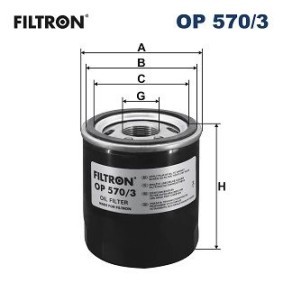 Achetez des Filtre à huile FILTRON OP 570/3 à prix pour 13,08 €