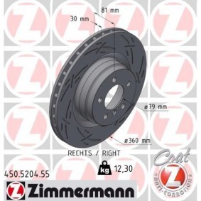 Bremsscheibe 450.5204.55 von ZIMMERMANN günstig für 119,68 € online kaufen