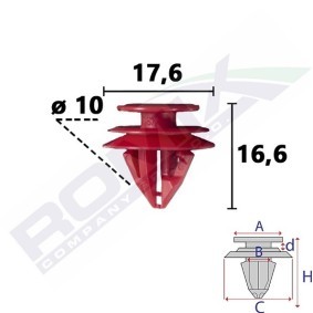 Clip, Zier- / Schutzleiste C70862 von ROMIX günstig für 0,70 € online kaufen