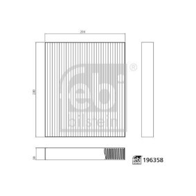Achetez des Filtre d'habitacle FEBI BILSTEIN 196358 à prix pour 15,46 €