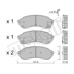 Bremsbeläge für FORD USA von METELLI