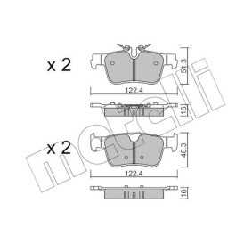 Bremsbeläge 22-1390-0 von METELLI günstig für 38,63 € online kaufen