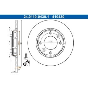 Bremsscheibe 24.0110-0430.1 von ATE günstig für 34,91 € online kaufen