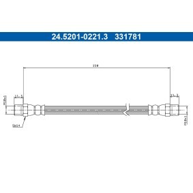 Bremsschlauch 24.5201-0221.3 STEYR von ATE