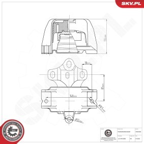Achetez des Suspension, boîte de vitesse manuelle ESEN SKV 75SKV829 à prix pour 24,95 €