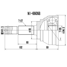 Acquista Kit giunto omocinetico da PROCARO online per ALMERA II Hatchback (N16) a prezzi moderati