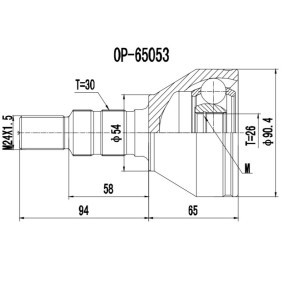 Gelenksatz, Antriebswelle 77-OP-250 von PROCARO günstig für 40,30 € online kaufen