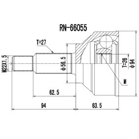 Achetez des Jeu de joints, arbre de transmission PROCARO 77-RE-700 à prix pour 43,18 €