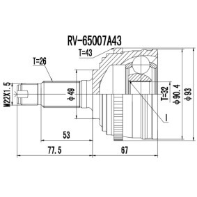Acquista Kit giunti semiasse da PROCARO 77-RV-600 a buon mercato per soli 35,54 €