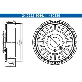 Achetez des Tambour de frein de chez ATE en ligne pour FORFOUR 3/5 portes (453) à prix modérés