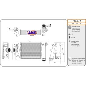 Köp Intercooler av AHE 723.075 till det låga priset 3285,21 kr