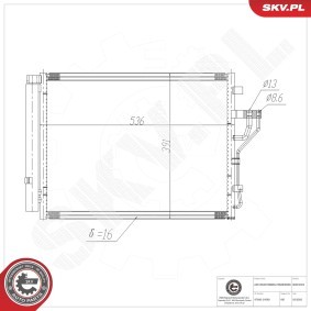 Klimakondensator 86SKV023 von ESEN SKV günstig für 99,64 € online kaufen