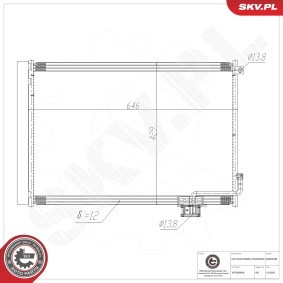 Klimakondensator 86SKV548 von ESEN SKV günstig für 86,65 € online kaufen
