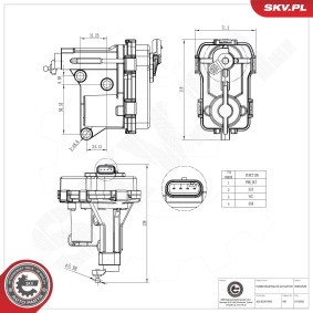 Ladedruckregelventil des Herstellers ESEN SKV - Originalware Artikelnummer: 95SKV520