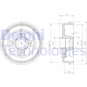Achetez des Tambour de frein DELPHI BF427 à prix pour 52,01 €