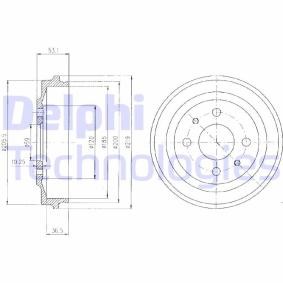 Acquista Tamburo freno da DELPHI BF136 a buon mercato per soli 16,88 €