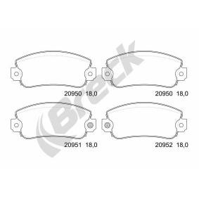 Achetez des Plaquettes de frein BRECK 20950 00 702 10 à prix pour 26,97 €