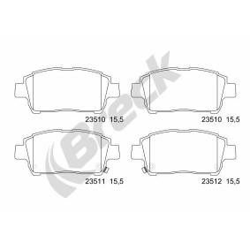 Achetez des Plaquettes de frein BRECK 23510 00 702 10 à prix pour 45,70 €