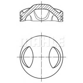 Kolben für PORSCHE von MAHLE ORIGINAL