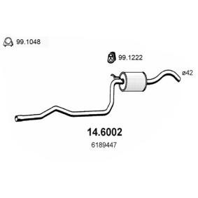 Compre Silenciador intermedio de ASSO online para Fiesta Mk3 Courier (F3L, F5L) a precios moderados