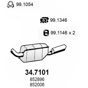 Compre Panela de escape traseira da ASSO 34.7101 a um preço baixo por 108,77 €