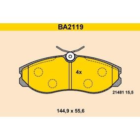 Acquista Kit pastiglie freni da Barum BA2119 a buon mercato per soli 62,32 €