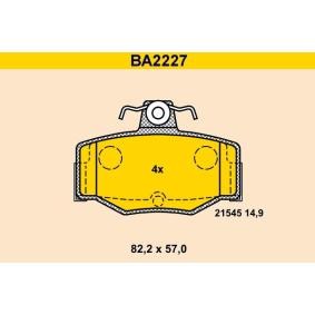 Acquista Kit pastiglie freni da Barum BA2227 a buon mercato per soli 55,76 €