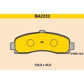 Acquista Kit pastiglie freni da Barum BA2232 a buon mercato per soli 41,14 €
