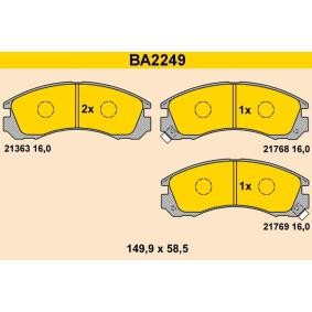 Comprar Juego de pastillas de freno de Barum BA2249 a bajo precio de 49,87 €