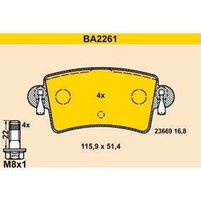 Acquista Kit pastiglie freni da Barum BA2261 a buon mercato per soli 62,37 €