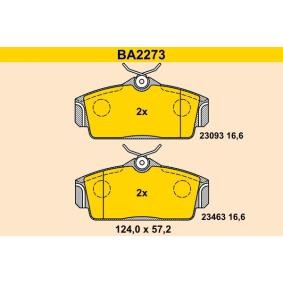 Acquista Kit pastiglie freni da Barum BA2273 a buon mercato per soli 72,39 €