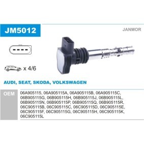 Zündspule für SKODA von JANMOR