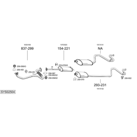 Køb Mellempotte af BOSAL 233-515 til den lave pris 1151,70 DKK