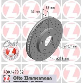 Bremsscheibe 430.1479.52 von ZIMMERMANN günstig für 311,31 € online kaufen