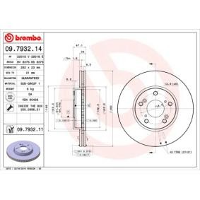 Achetez des Disque de frein BREMBO 09.7932.11 à prix pour 44,93 €