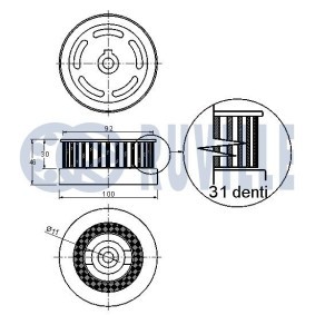 Spannrolle, Zahnriemen 55334 von RUVILLE günstig für 148,71 € online kaufen