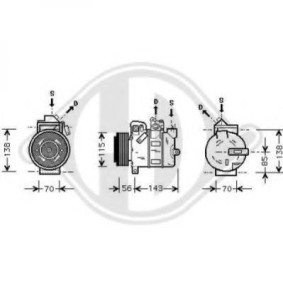Achetez des Compresseur de climatisation DIEDERICHS 7189000 à prix pour 370,18 €