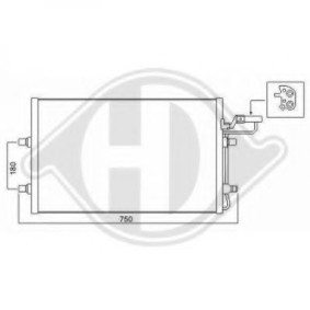 Klimakondensator des Herstellers DIEDERICHS - Originalware Artikelnummer: 8761405