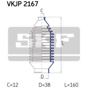Faltenbalgsatz, Lenkung VKJP 2167 von SKF günstig für 27,22 € online kaufen