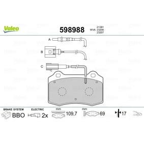 Comprar Juego de pastillas de freno de VALEO 598988 a bajo precio de 48,28 €