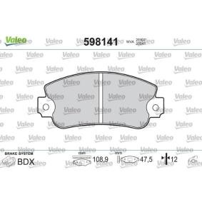 Bremsbeläge 598141 von VALEO günstig für 33,78 € online kaufen
