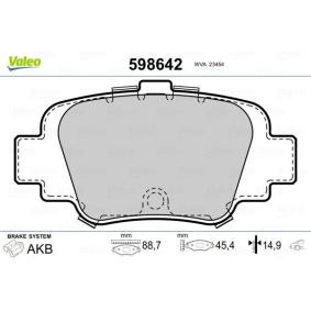 Bremsbeläge 598642 von VALEO günstig für 25,39 € online kaufen