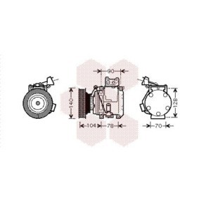 Achetez des Compresseur de climatisation VAN WEZEL 5300K438 à prix pour 884,57 €