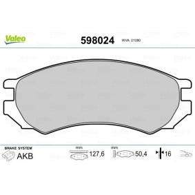 Bremsbeläge 598024 von VALEO günstig für 27,58 € online kaufen